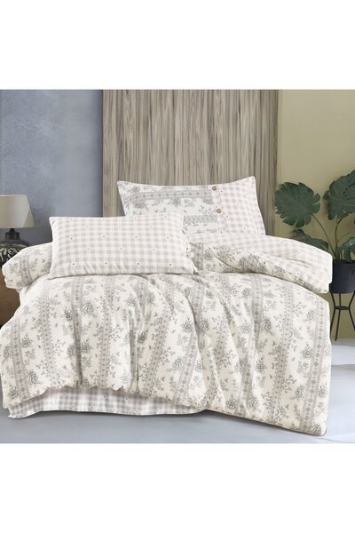 Alhabib bedding Single and a half cotton bedspread, beige, multi-patterned, f...