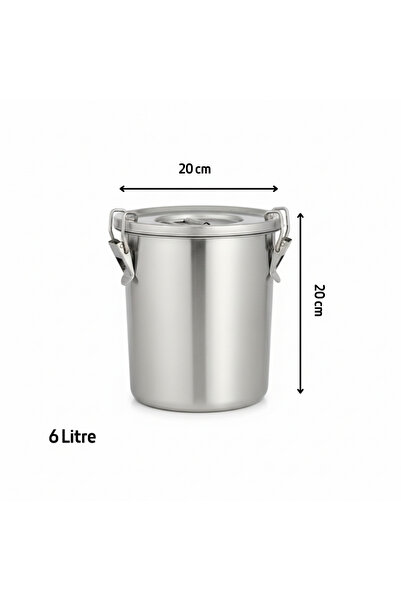 Üret Çelik ÜRET Tabansız Yemek Taşıma Kabı 6 Lt 20x20 cm