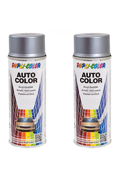 Dupli-Color Pachet 2 x Vopsea spray auto Dacia argintiu iridiu metalizată Dup...