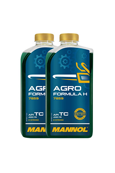 MANNOL Pack of 2 liters of Agro Formula H Synthetic 2-Stroke Chainsaw Engine ...