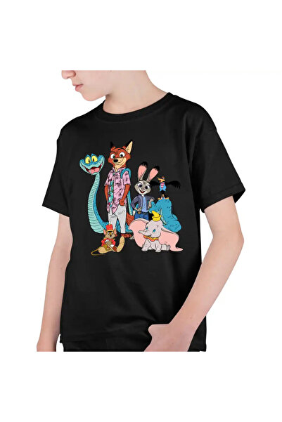 OEM Tricou Copii Baieti Dumbo Zootopia Zootropolis Elefantel Sarpe