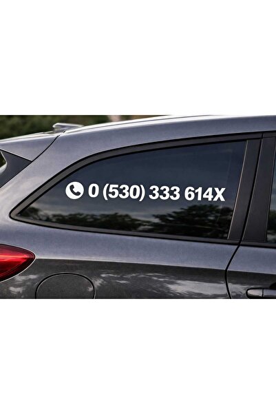 Kıvırcıkyoga Telefon numarası kişiye Özel sticker 40*8 araç oto motorsiklet uyumlu