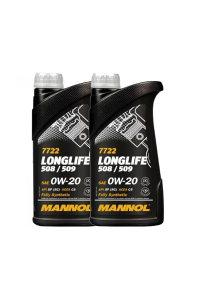 MANNOL Pachet 2 litri Ulei Longlife 0W20 - Omologat VW 508 00 / 509 00, Porsc...