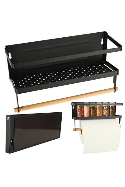 ART Raft magnetic de frigider 2in1, pentru condimente si prosop de bucatarie