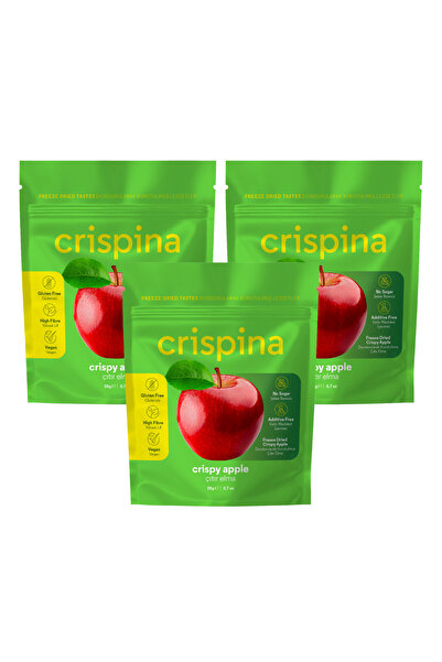 Crispina Daily Freeze Dried Crispy Apple 3X20G - Freeze Dried Fruit with No A...