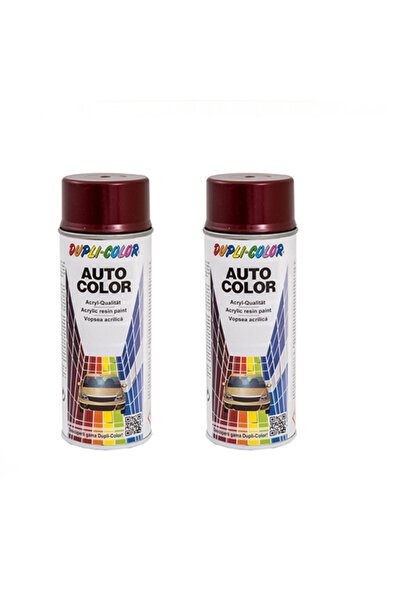 Dupli-Color Pachet 2 x Vopsea spray auto Dacia rosu rubin metalizată Dupli Co...
