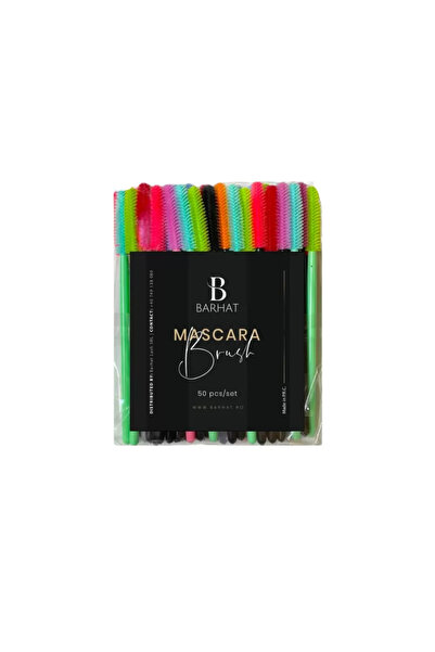 Barhat Colored silicone brushes for eyelash extensions - set of 50 pieces - V...