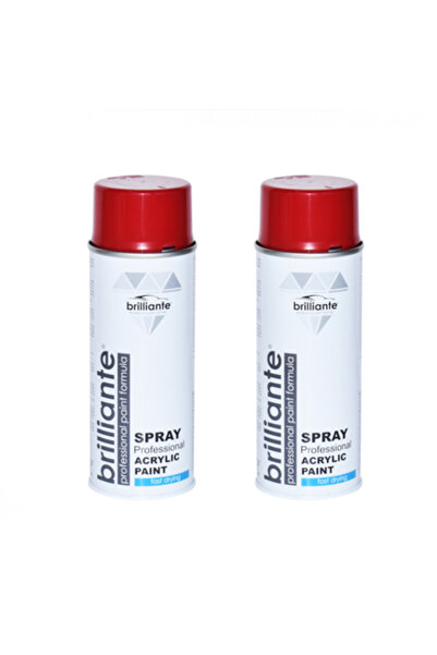 BRILLIANTE Pachet 2 x Vopsea Spray Roșu Rubin RAL 3003 400 ml
