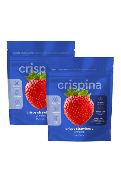 Crispina Daily Freeze Dried Crispy Strawberries 2X15G - Freeze Dried Fruit Wi...
