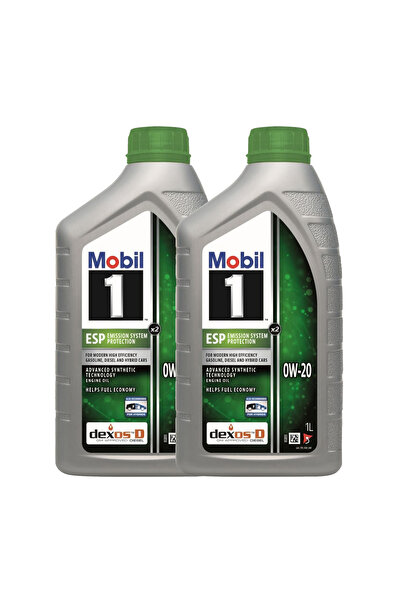 Mobil 2 liter package 1ESP X2 Dexos D 0W20 oil