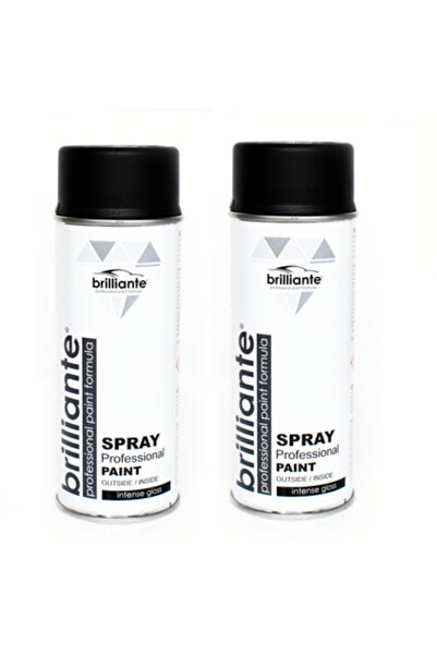 BRILLIANTE Pachet 2 x Vopsea Spray Cauciucată Negru 400 ml