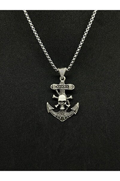 RAVENTO ANCHORSKULL – Çapa & Kurukafa Figürlü Çelik Kolye