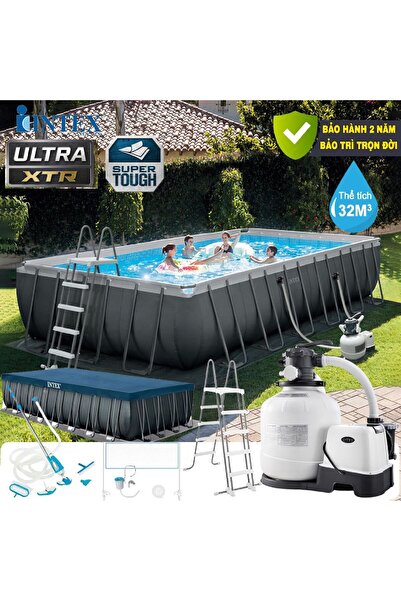 Intex 26368 732x366x132cm Ultra XTR Prefabrik Havuz Tuzlama Sistemli Filtre