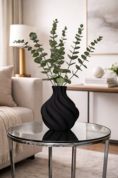 Limon 3D Desing Vază cu aspect de beton Burgu |   Decorare modernă pentru liv...