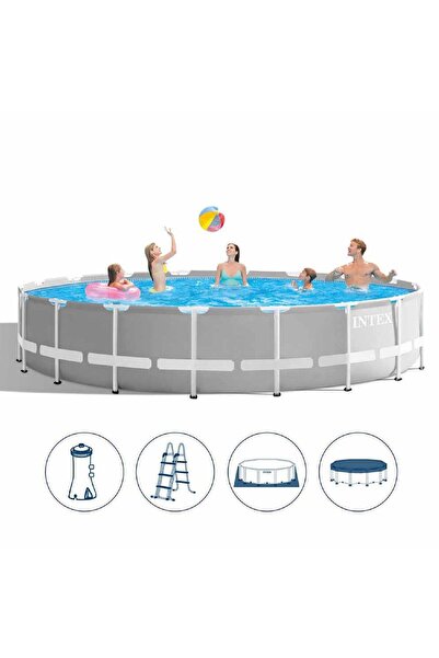 Intex 26732 549x122cm Aile Boyu Büyük Boy Prefabrik Havuz Seti Filtre+Merdive...