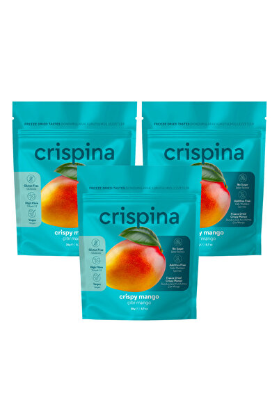 Crispina Daily Freeze Dried Crispy Mango 3X20G - Freeze Dried Fruit with No A...