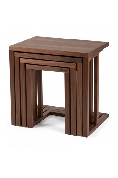 Masifart Anca 4 Lü Ceviz C Zigon Sehpa