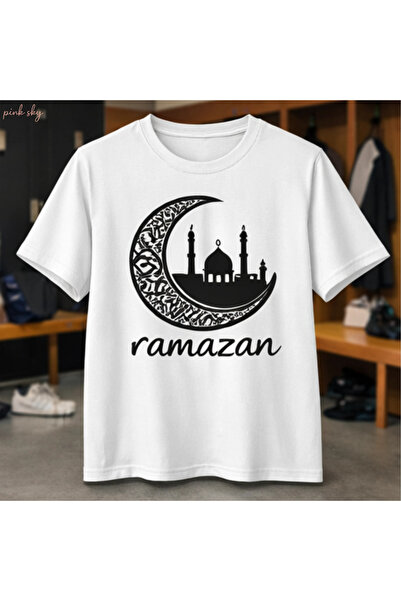 Pink Sky Καλοκαιρινό μπλουζάκι από βαμβάκι με σχέδιο Ramadan Kareem