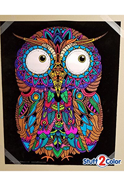 ALAYRA International بومة ألايرا - ملصق تلوين مخملي ناعم بتفاصيل دقيقة، مقاس ...