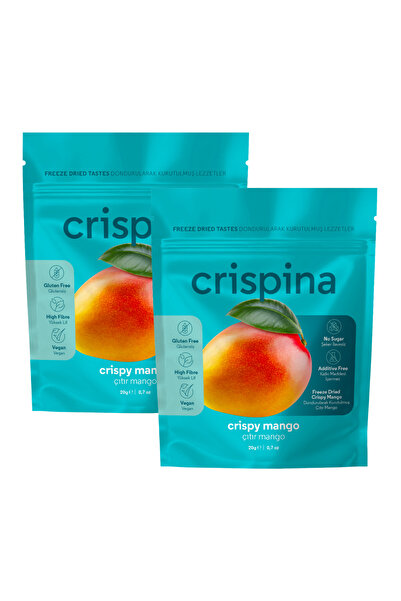 Crispina Daily Freeze Dried Crispy Mango 2X20G - Freeze Dried Fruit with No A...