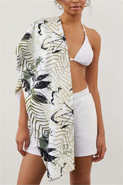 Louren 7600 Πετσέτα θαλάσσης με σχέδια-Κόκκινο