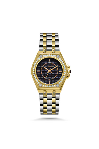 catera Women's watch with a silver and gold strap and dial