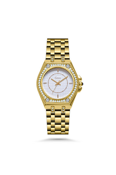 catera Women's watch with a silver and gold strap and dial