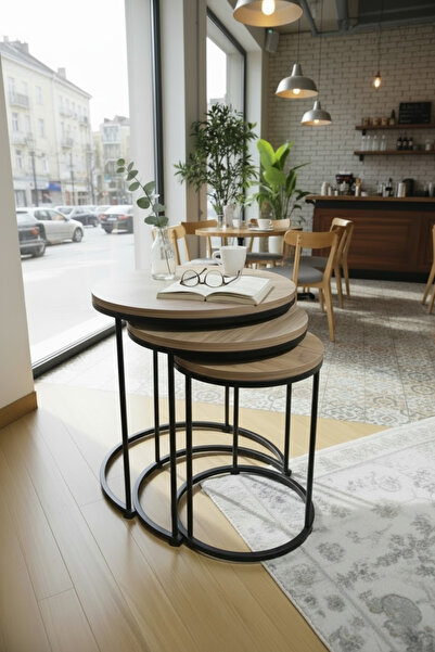 albemo Milas Zigon Sehpa Siyah - Çam