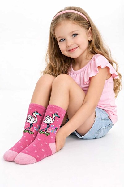 gigigiyim جوارب بناتي منقوشة على شكل فلامينجو