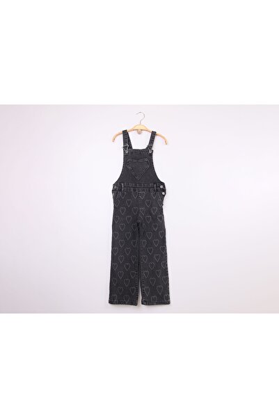 Bilge Trend Κοριτσίστικη τζιν σαλοπέτα με στάμπα καρδιάς