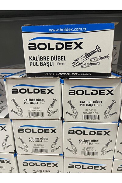 Boldex BOMBE BAŞLI DÜBEL VİDASI 22*45 SET DÜBELLİ kalibre(100 adet)