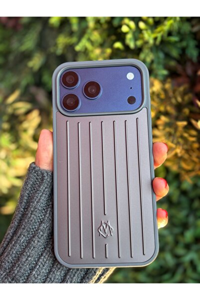 daystar حافظة هاتف رمادية خاصة مخططة فاخرة متوافقة مع آيفون 17 برو