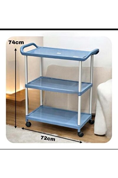 Generic Plastic Serving Cart 3-Tier 74*72 cm