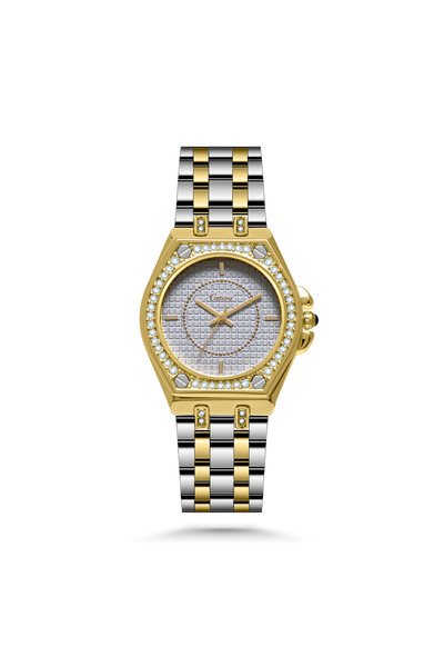 catera Women's watch with a silver and gold strap and dial