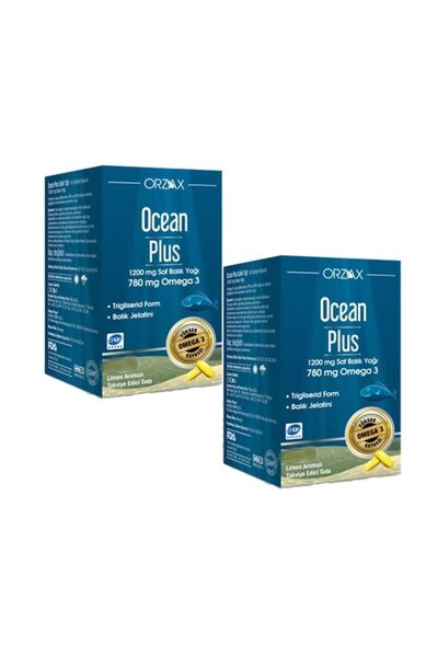 Orzax Ocean Plus 1200 Mg Fish Oil 30 Capsules 2 Pieces