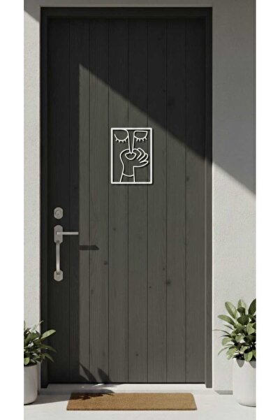 Markasız ucuz BABURA Dekoratif Banyo Kapı Süsü - Esprili Minimalist tablo- WC...