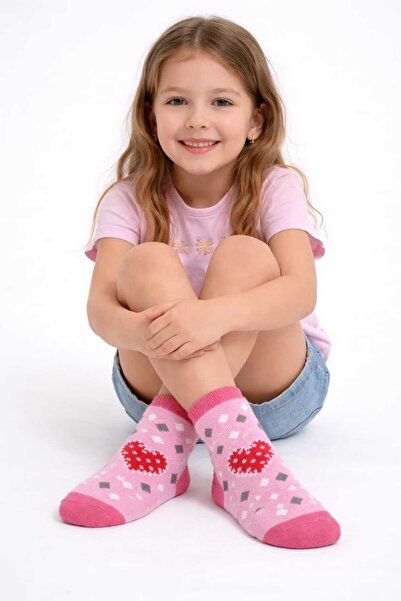 gigigiyim Geometric Shaped Heart Socks for Girls