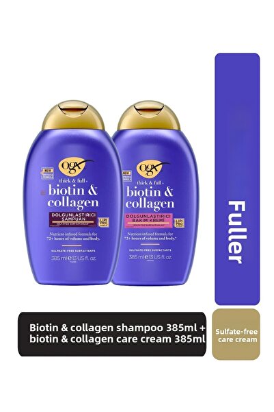 OGX Biotin, Collagen, and Sulfate-Free Shampoo + Hair Care Cream - Thickening...