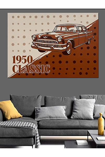 Artmeg Pânză decorativă Old Car Classic 1950 - Tablou din lemn MDF