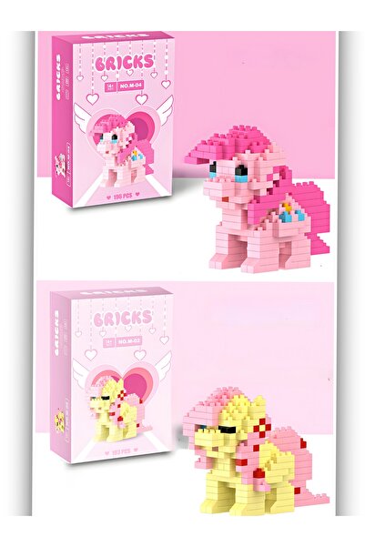 DEK Bricks Pony Series 2-Block Set - Pinkie Pie and Fluttershy Figures - Coll...