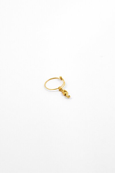 Alex and Ani خاتم نسائي قابل للتمديد بتصميم حصان البحر، ذهبي