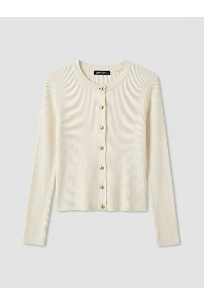 LC Waikiki Peak New Season Crew Neck Women's Knitwear Cardigan