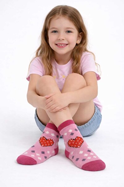 gigigiyim Geometric Shaped Heart Socks for Girls
