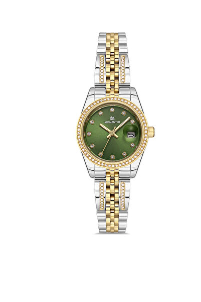 Momentus Taşlı İçi Yeşil Kadın Kol Saati SS257T 15SG