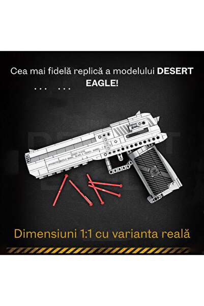 Printisor Pistol de jucarie DESERT EAGLE (DEAGLE), 408 piese, de construit, d...