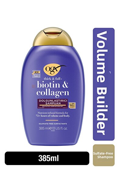 OGX 385ml Biotin & Collagen Plumping Shampoo, Sulfate-Free