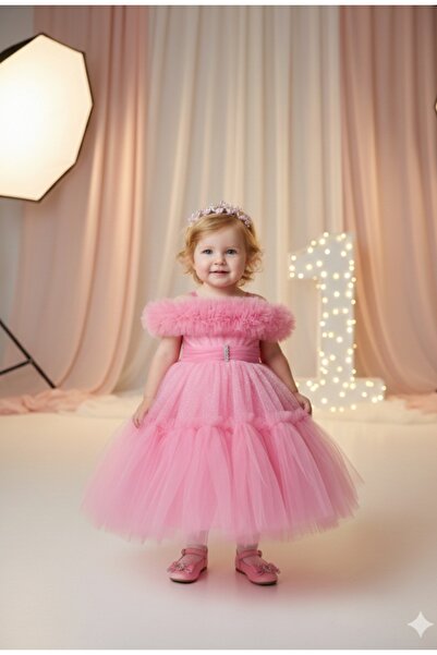 aymelya Kız Çocuk İp Askılı Omzu Açık Detay Sırt Lastikli Fiyonk Süsleme Asta...