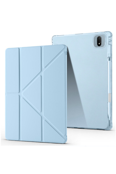 Fuchsia حافظة تابلت ثلاثية الطي مع حامل ومقصورة للقلم ووضع السكون، متوافقة مع...