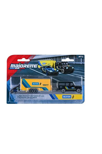 Simba Set remorci Majorette Transporter Deluxe Racing, Land Rover Defender 11...
