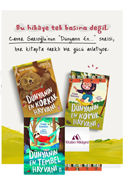 Timaş Çocuk Dünyanın En Tembel Hayvanı, Komik Hayvanı, Korkak Hayvanı(3kitap)...